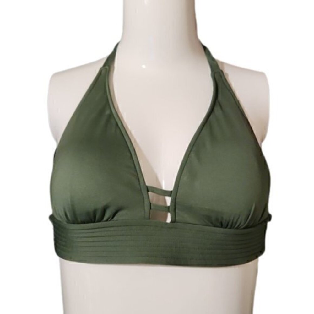 [Kona Sol] Green Halter Bikini Top - Size M